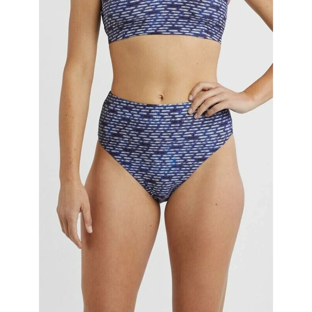 Title Nine Blue Patterned Bikini Bottom - Picture 3 of 13